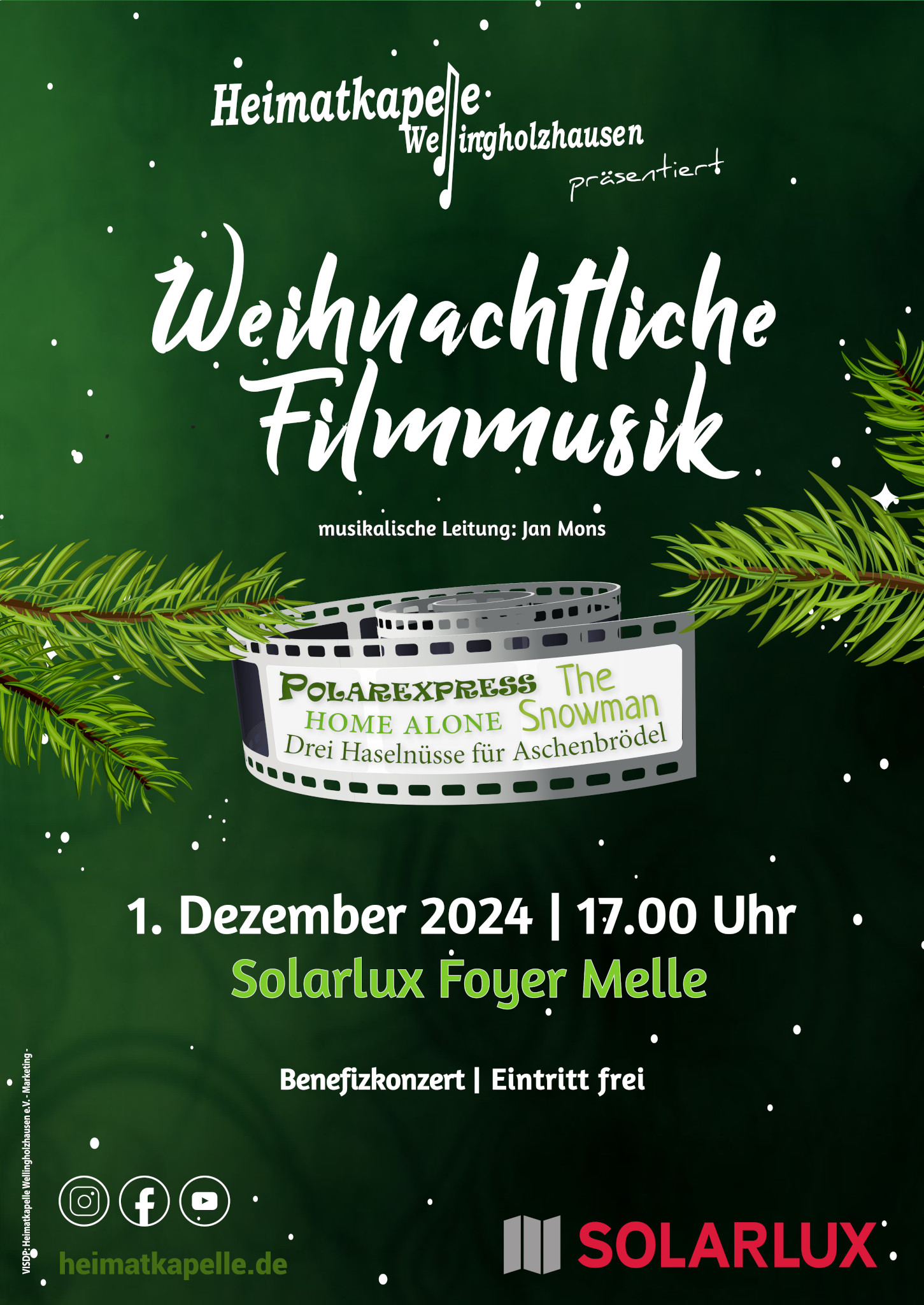 Adventskonzert: „Weihnachtliche Filmmusik“